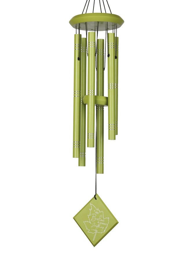 MELOPA 25" Memorial Wind Chimes for Outdoor & Home | Soothing Sound Wind Chime Gift for Family & Friends | Green Metal Wind Chime for Positive Energy & Balcony Decoration Items for Flat - Image 1